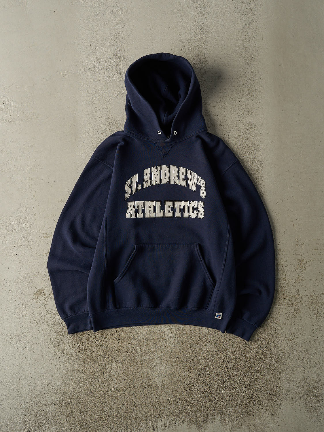 Vintage Y2K Navy Blue Russell Athletic St Andrews Athletics Hoodie (M)