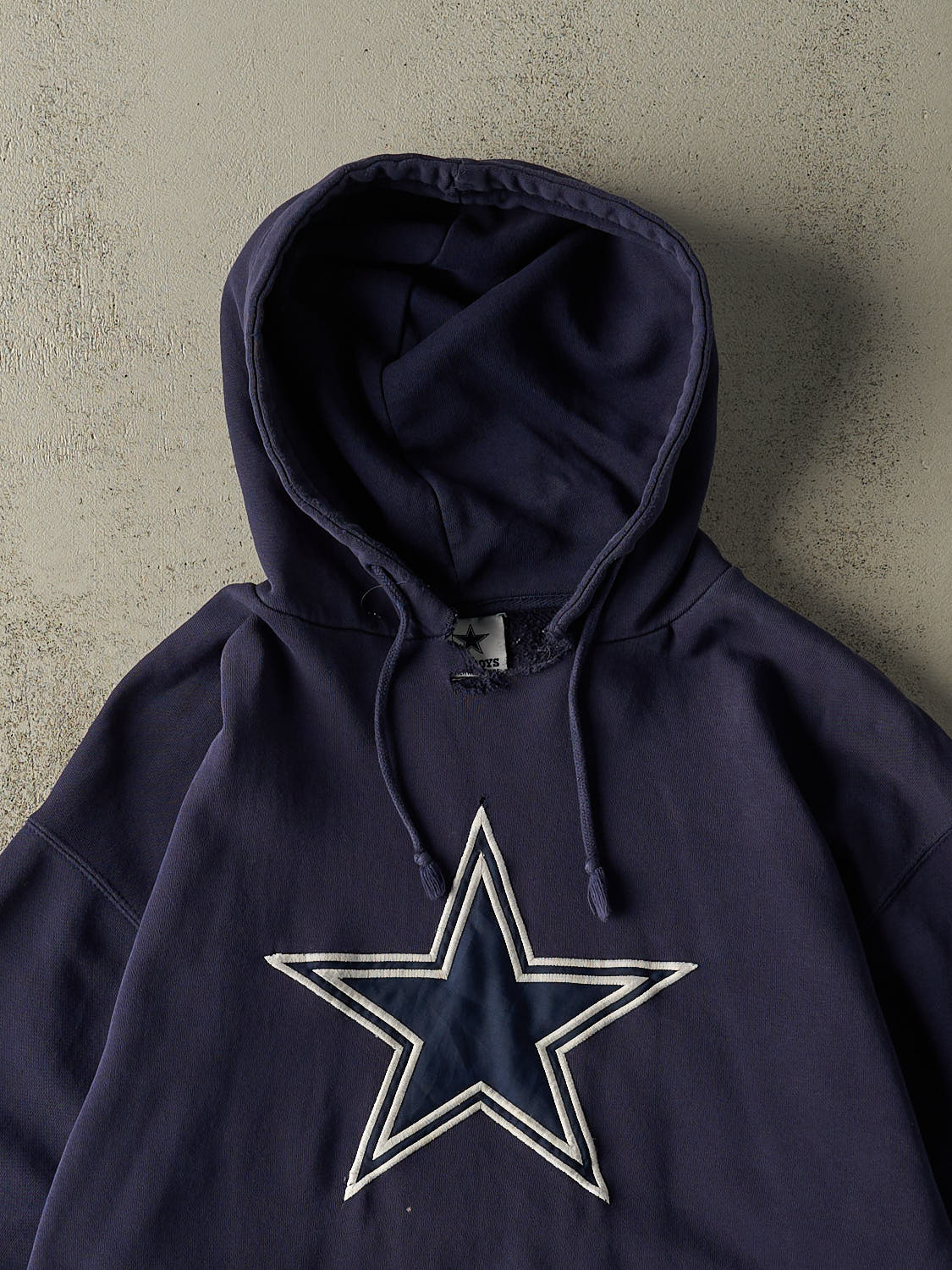 Vintage 90s Navy Blue Dallas Cowboys Embroidered Hoodie (XL)