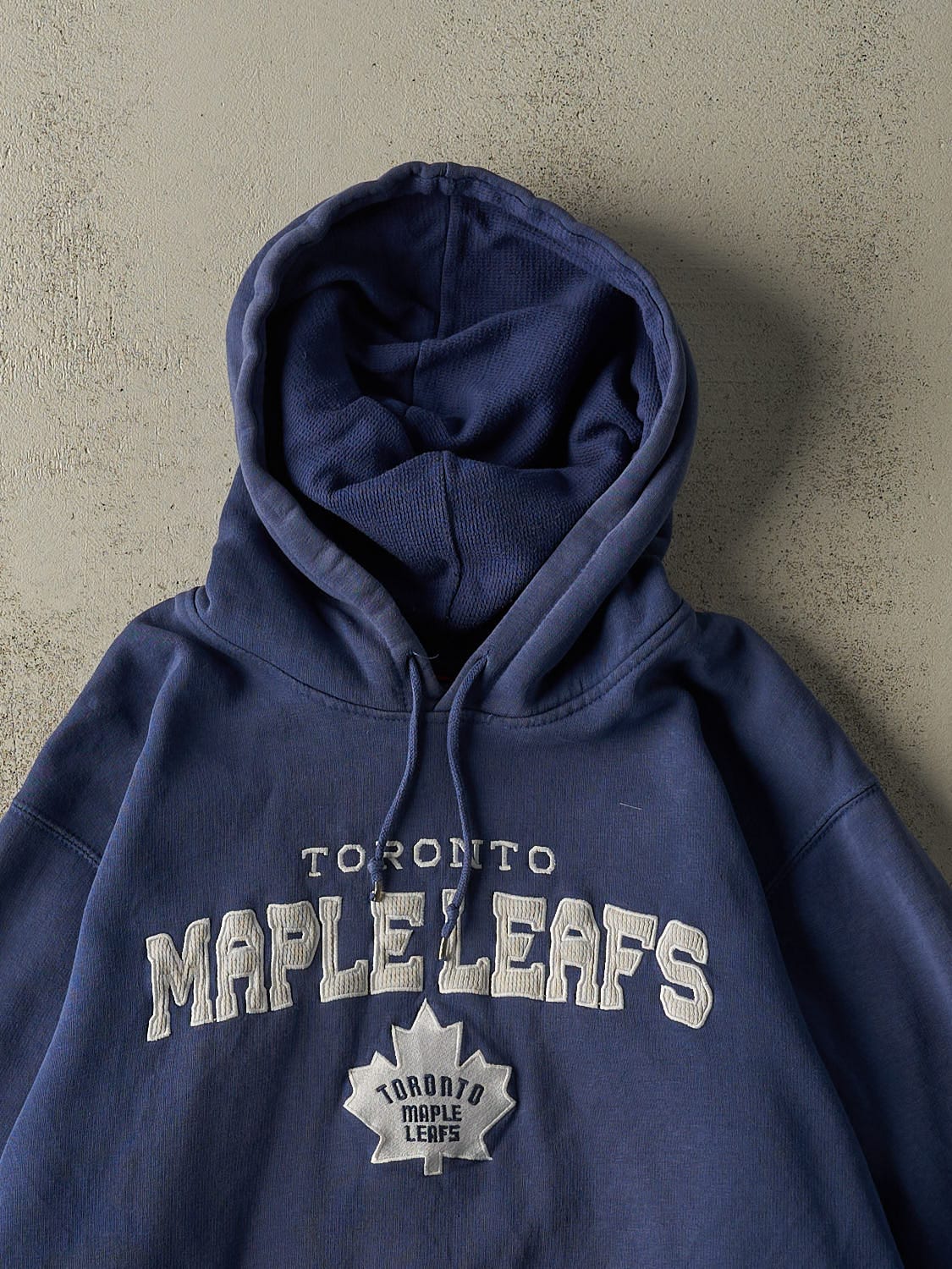 Vintage Y2K Navy Blue Toronto Maple Leafs Embroidered Hoodie (XL)