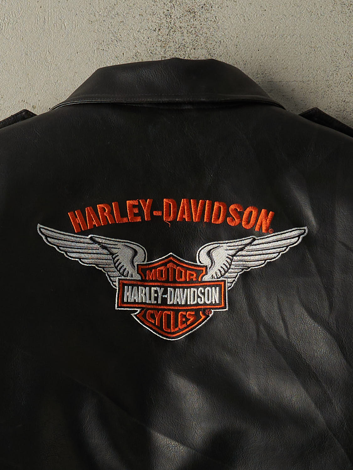 Vintage Y2K Black Harley Davidson Leather Biker Jacket (XS)