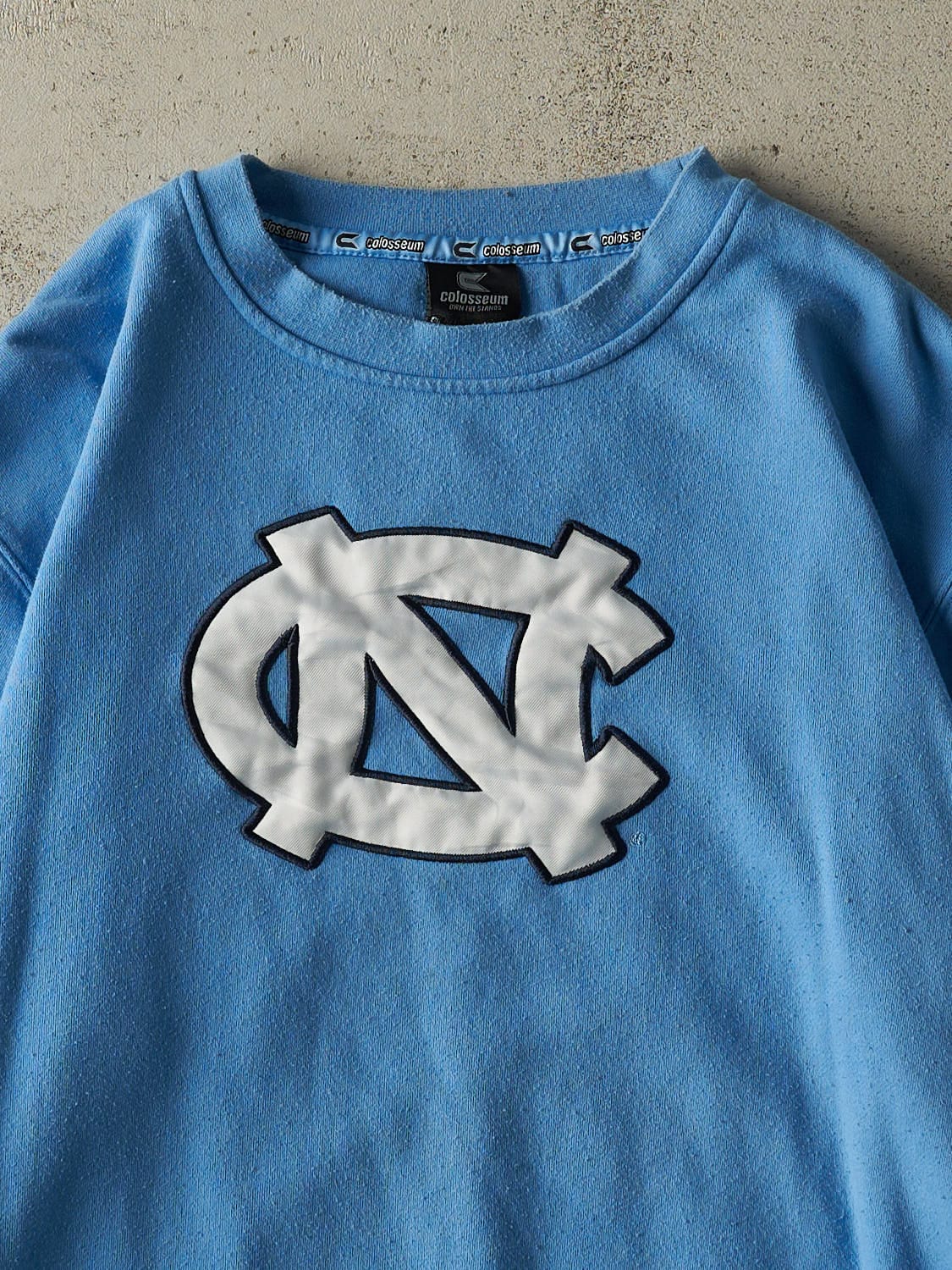 Vintage Y2K Baby Blue University of North Carolina Tar Heels Crewneck (L/XL)