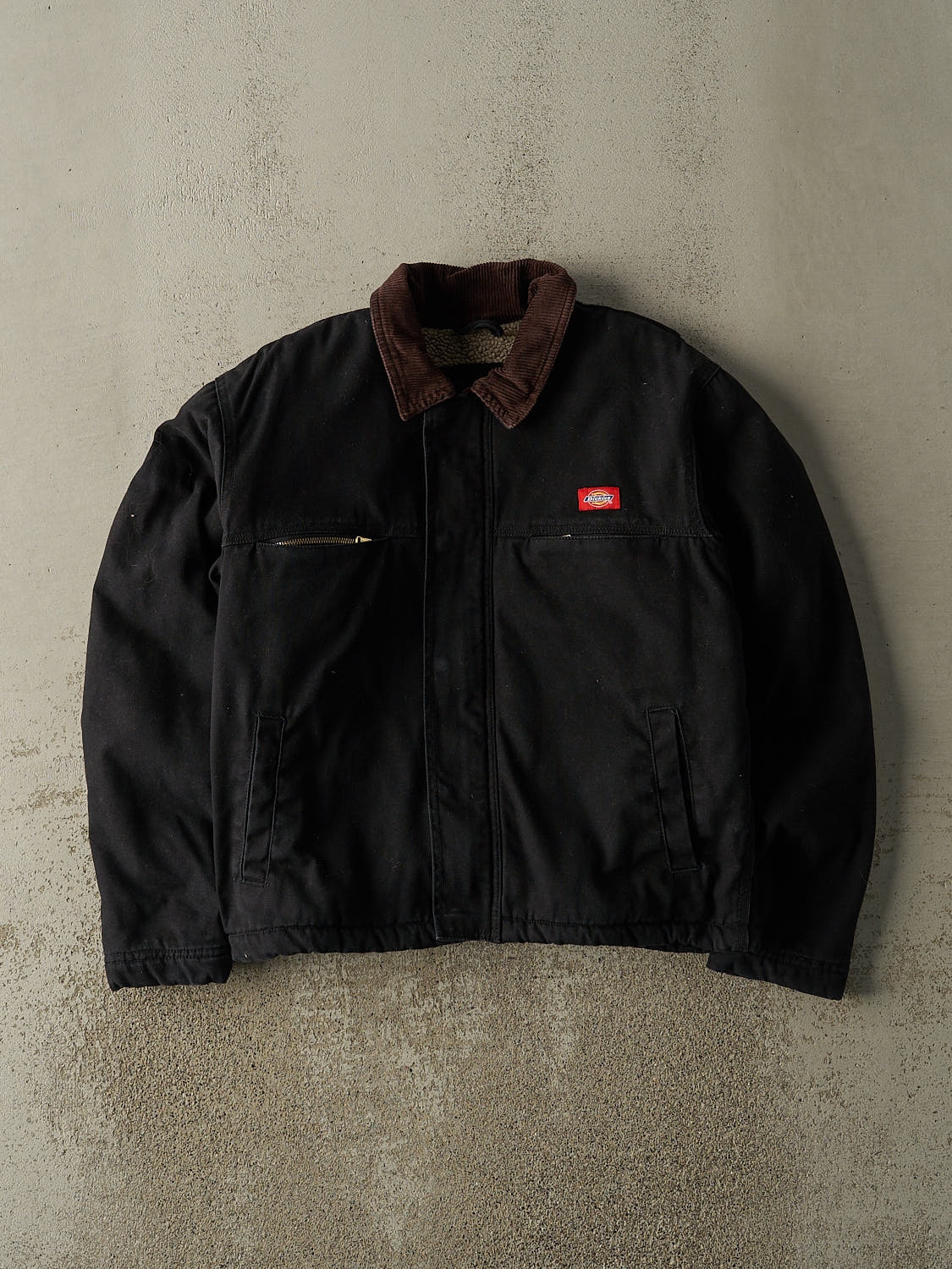 Vintage Y2K Black Dickies Sherpa Lined Work Jacket (M)