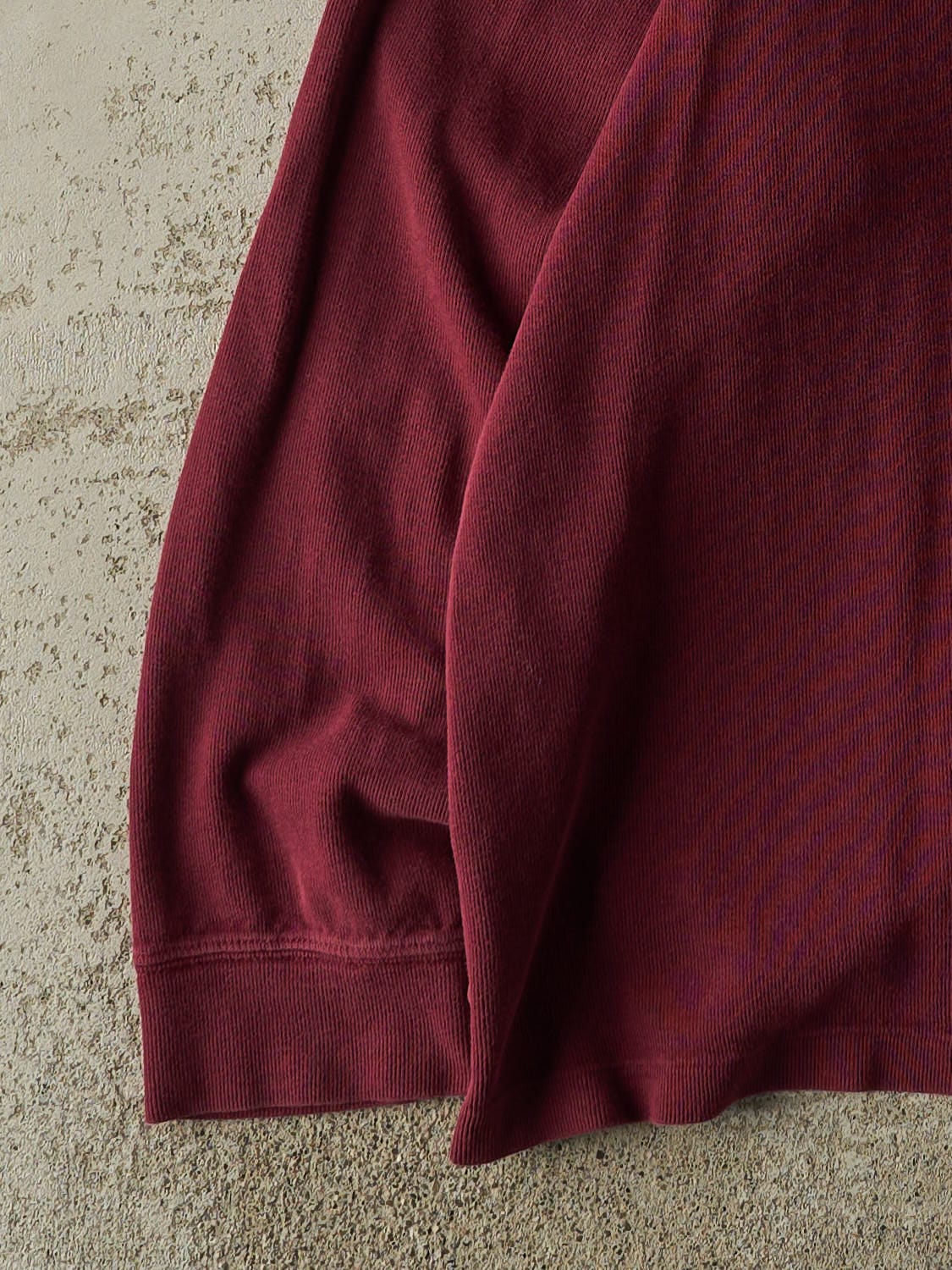Vintage Y2K Burgundy Polo Ralph Lauren Quarter Zip Sweater (XL/XXL)