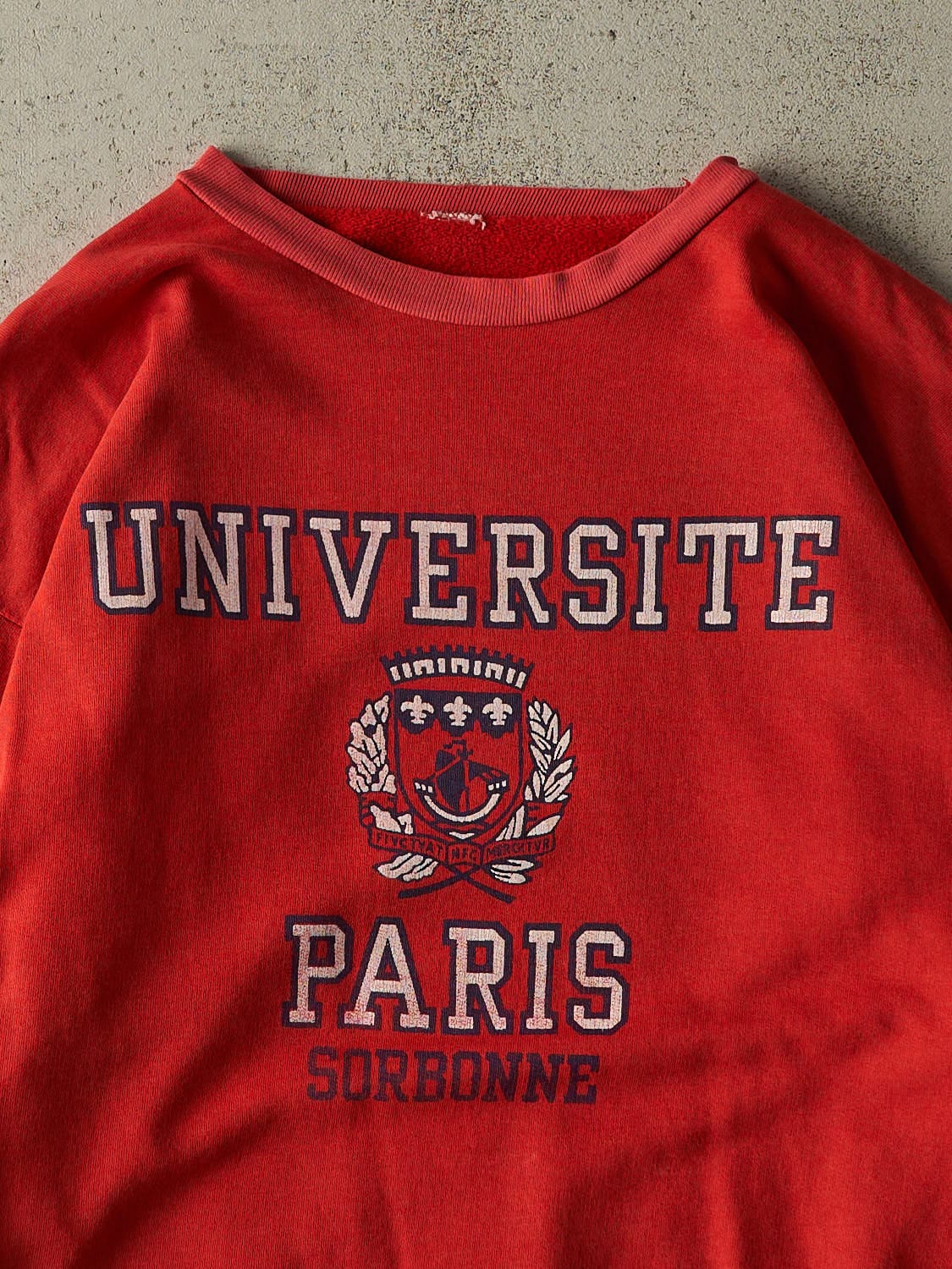 Vintage 90s Red Paris University Crewneck (M/L)