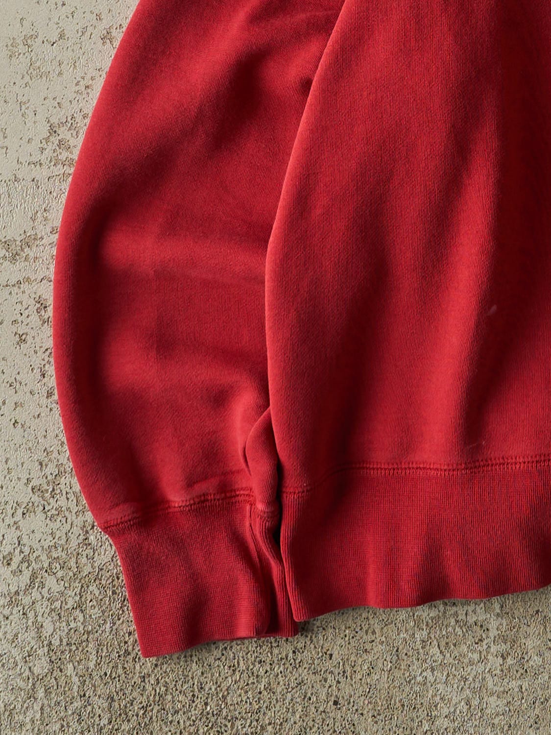 Vintage 90s Sun Faded Red Roots Embroidered Quarter Zip (S)