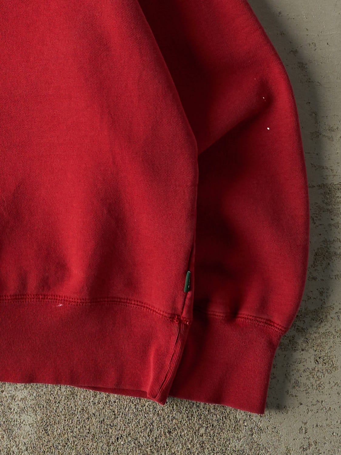 Vintage 90s Sun Faded Red Roots Embroidered Quarter Zip (S)