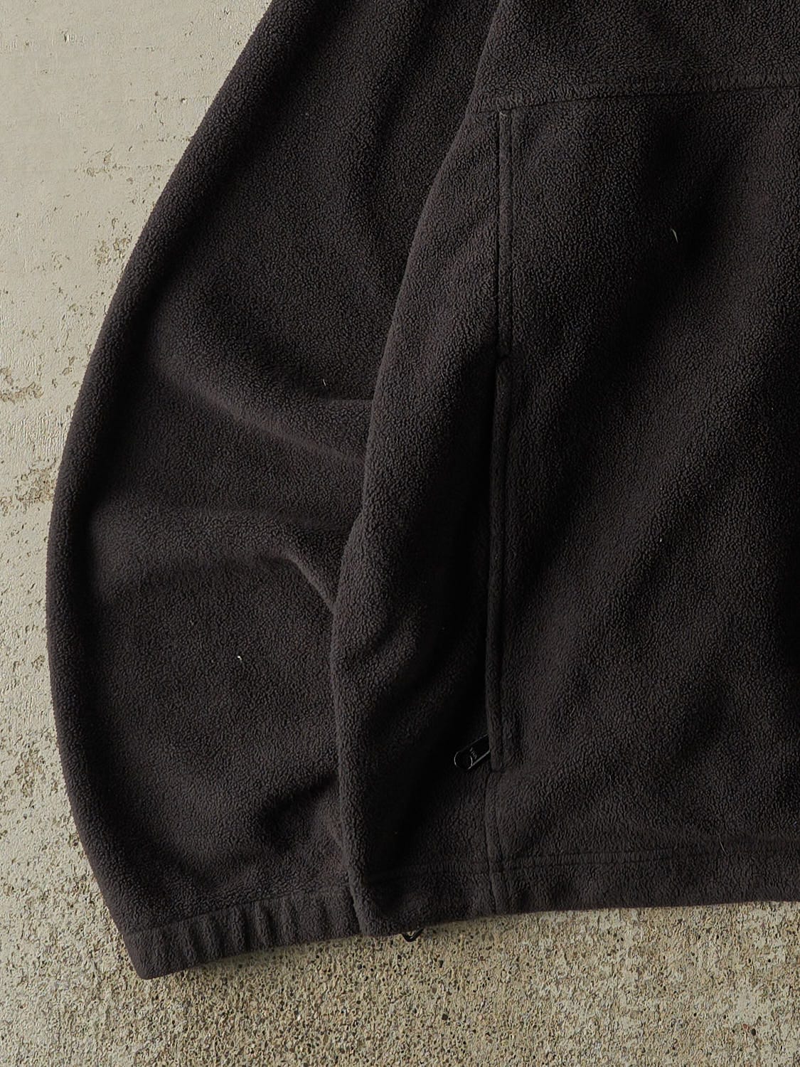 Vintage Y2K Charcoal Grey Columbia Embroidered Zip Up Fleece (L/XL)