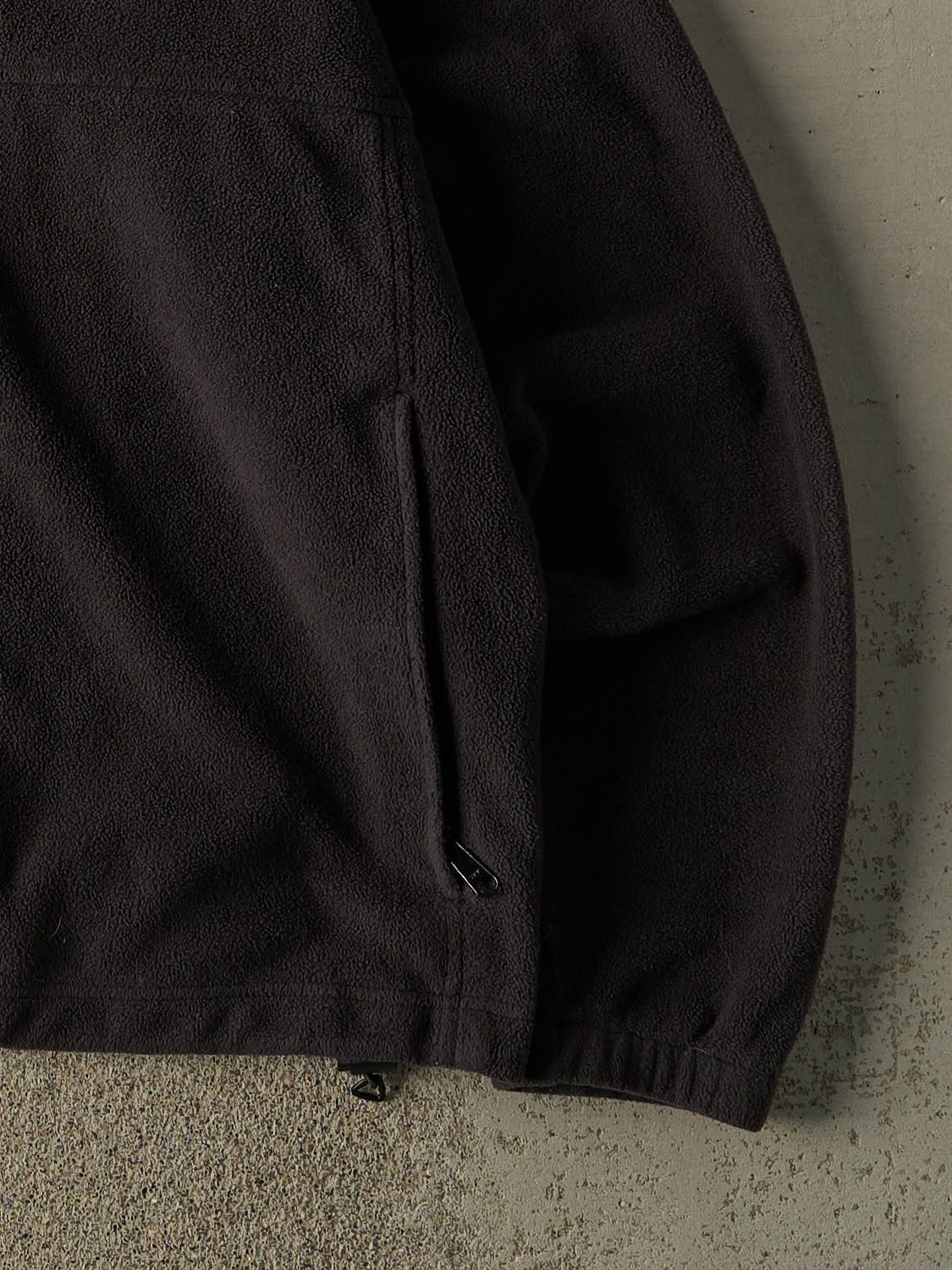Vintage Y2K Charcoal Grey Columbia Embroidered Zip Up Fleece (L/XL)