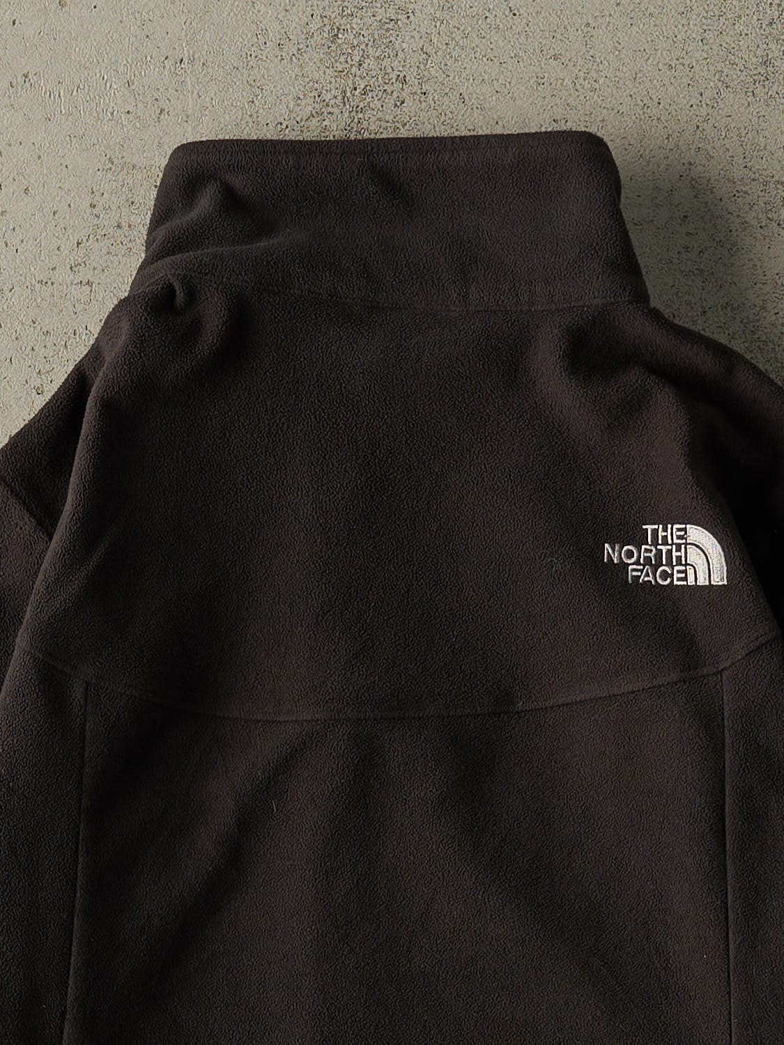 Vintage Y2K Charcoal Grey The North Face Zip Up Fleece (S/M)