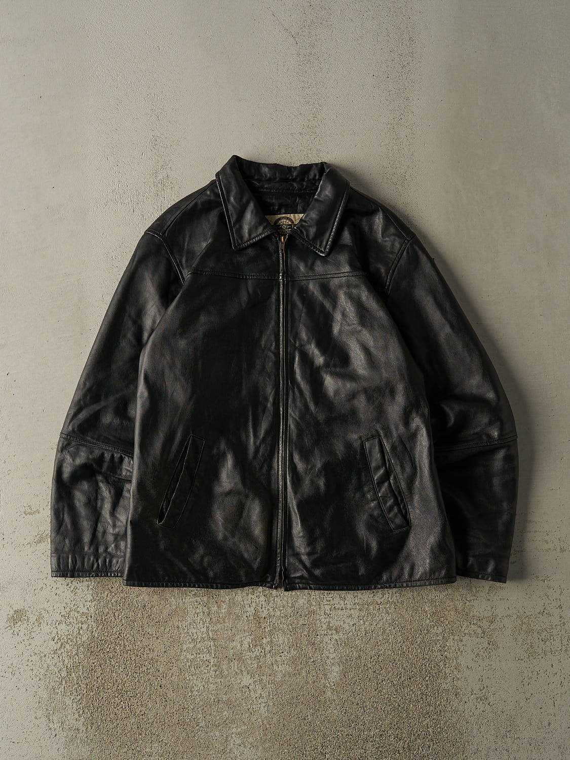Vintage Y2K Black Soft Leather Jacket (L)