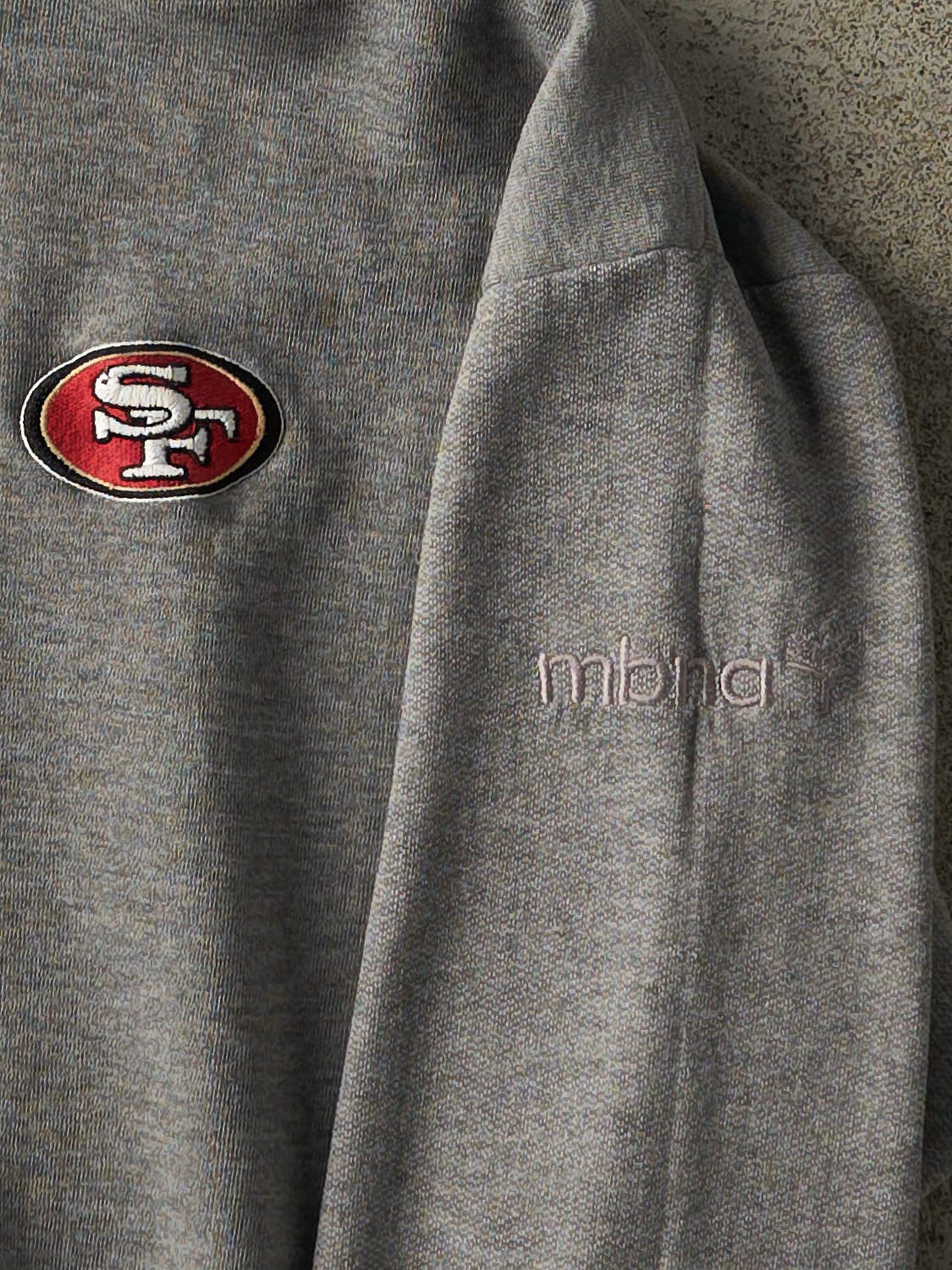 Vintage 90s Grey San Francisco 49ers Embroidered Hoodie (L/XL)
