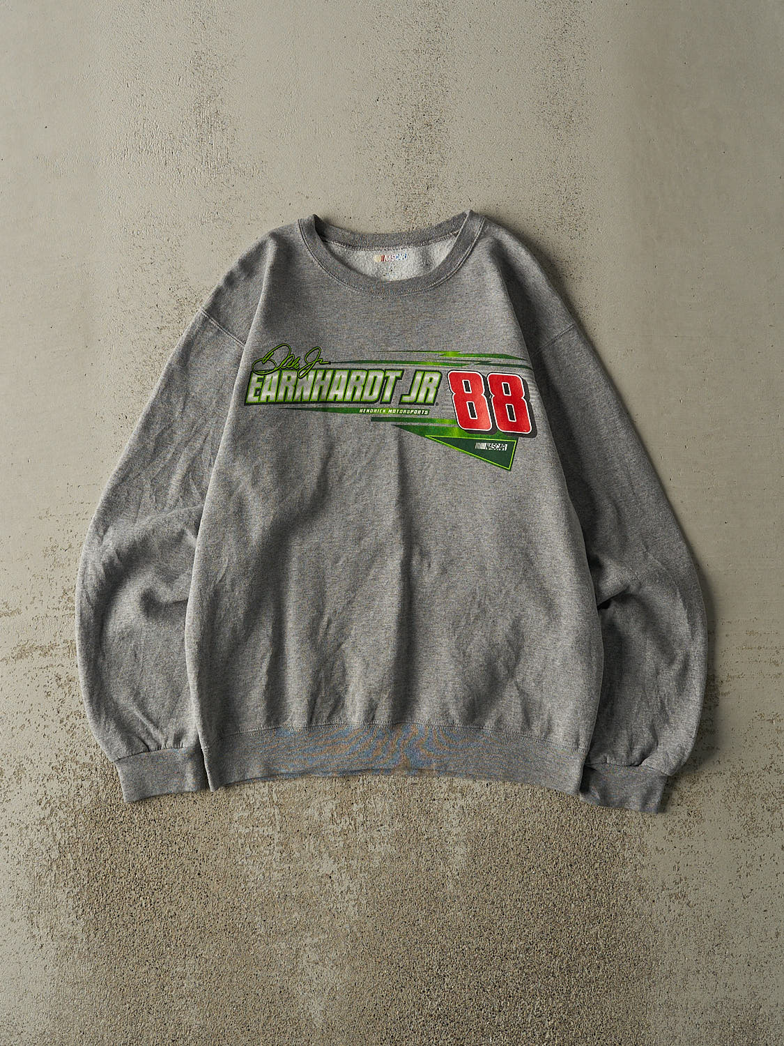 Vintage Y2K Grey Dale Earnhardt Jr Nascar Crewneck (M)