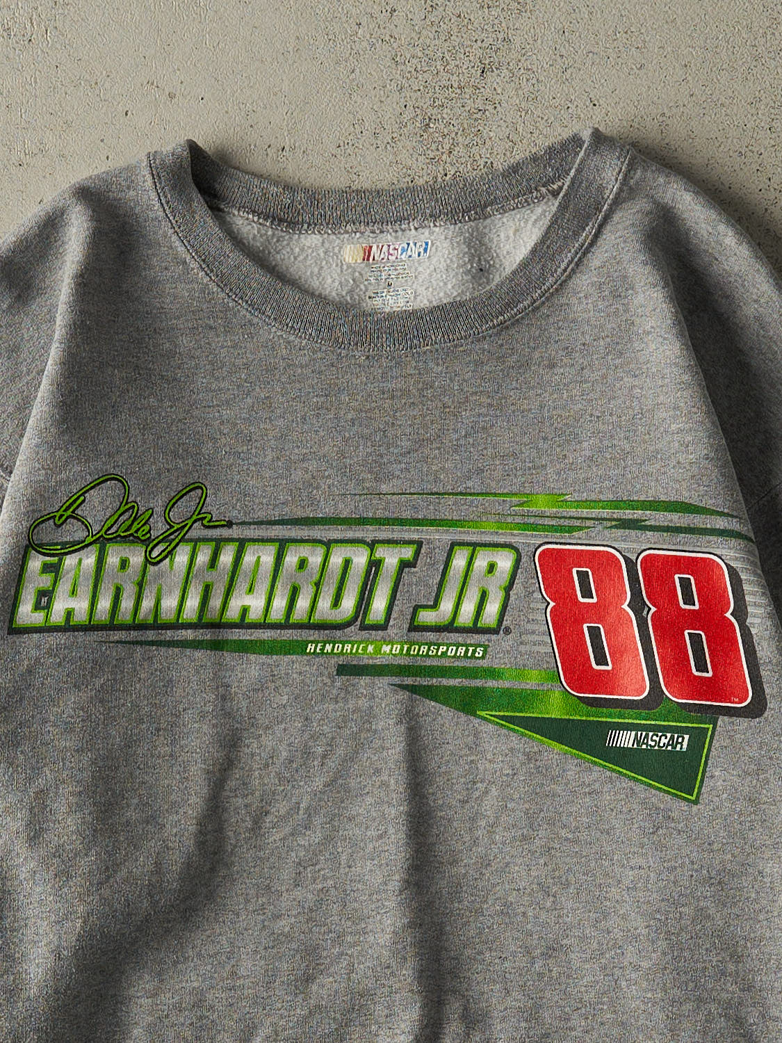 Vintage Y2K Grey Dale Earnhardt Jr Nascar Crewneck (M)