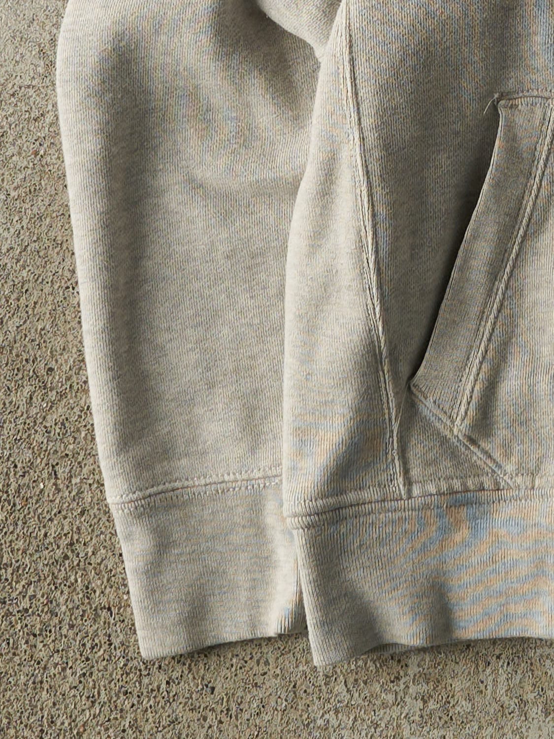 Vintage Y2K Grey Polo Ralph Lauren Embroidered Zip Up Hoodie (S)