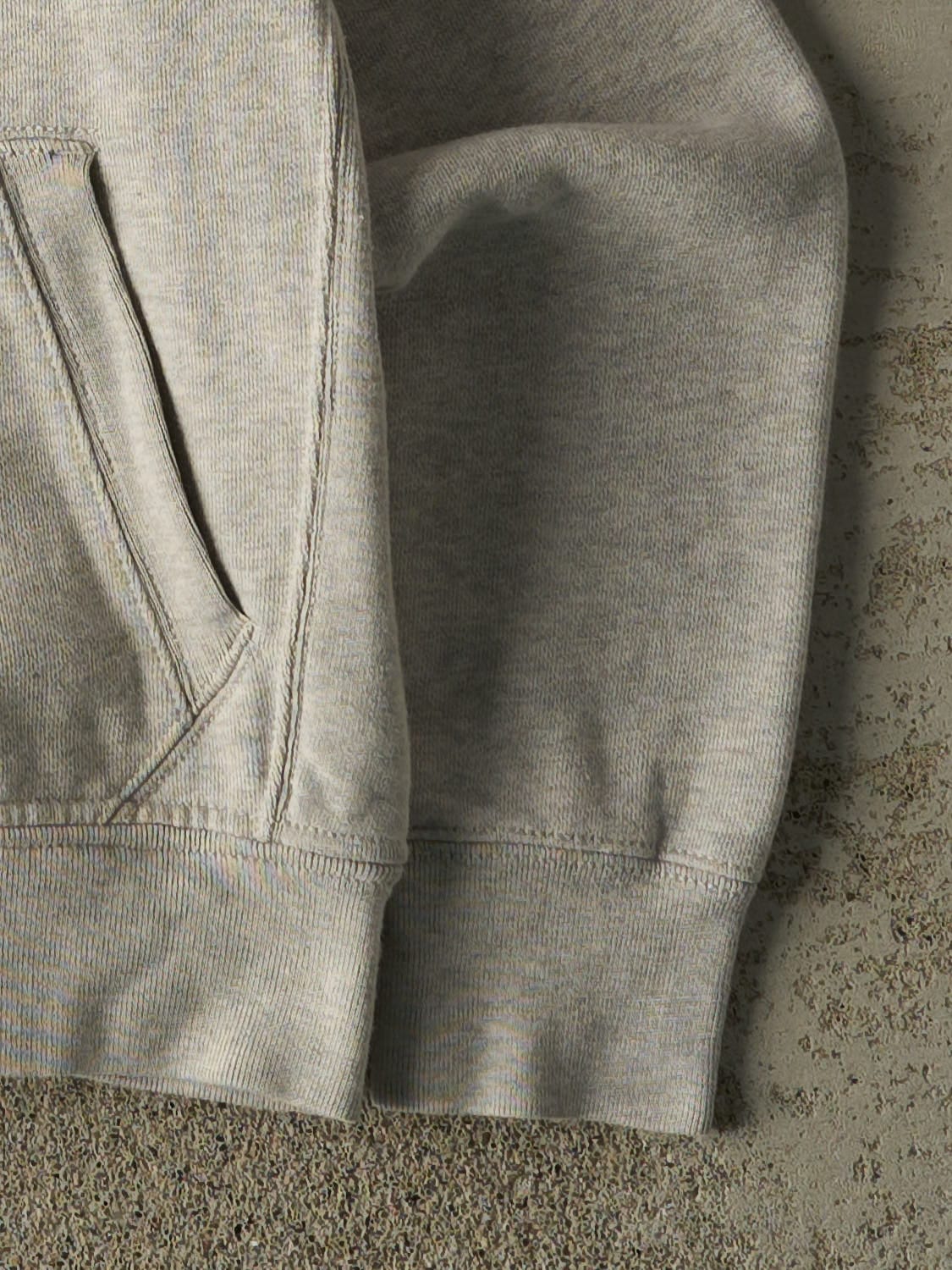 Vintage Y2K Grey Polo Ralph Lauren Embroidered Zip Up Hoodie (S)