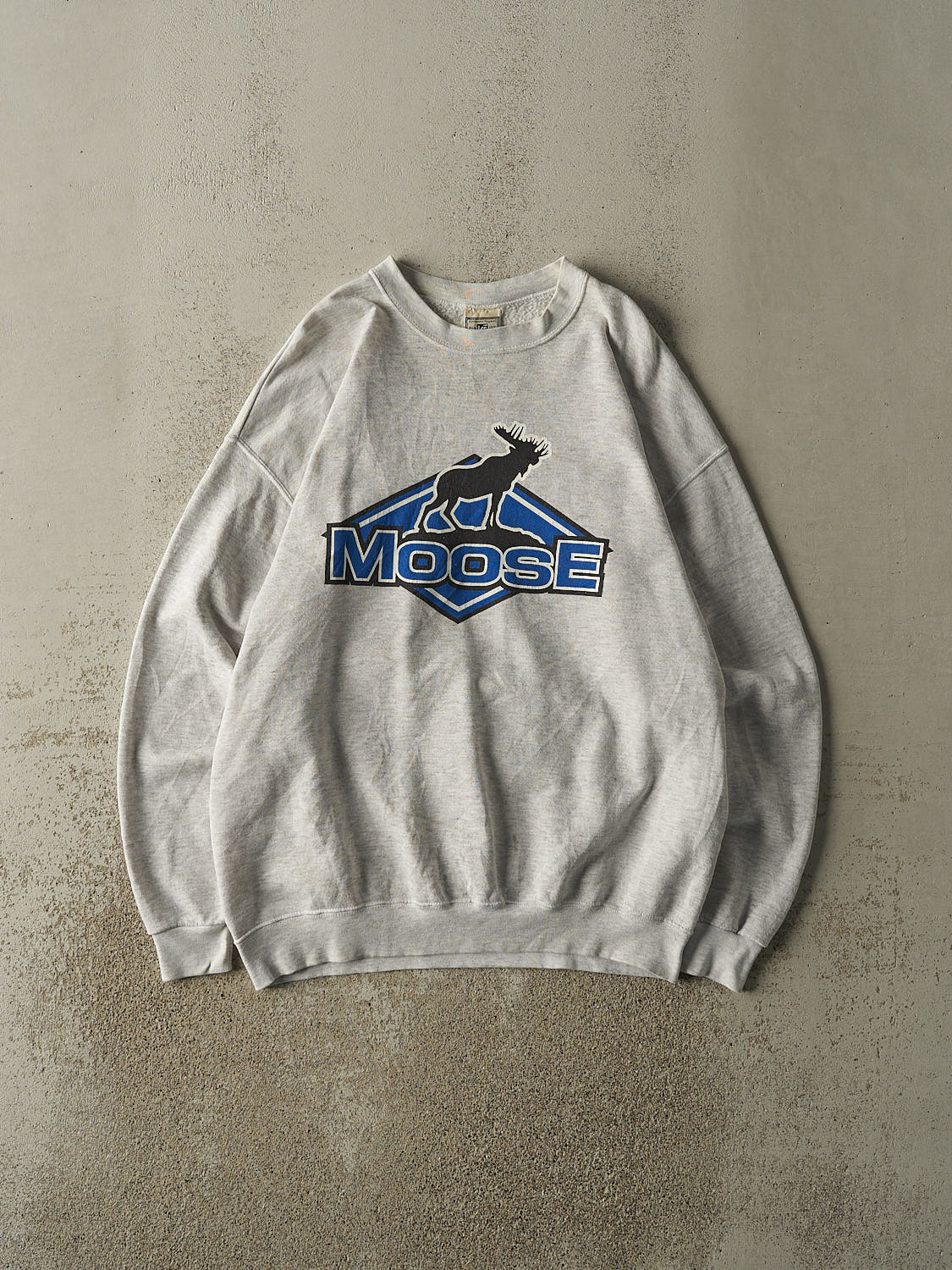 Vintage 90s Heather Grey Moose Crewneck (XL)