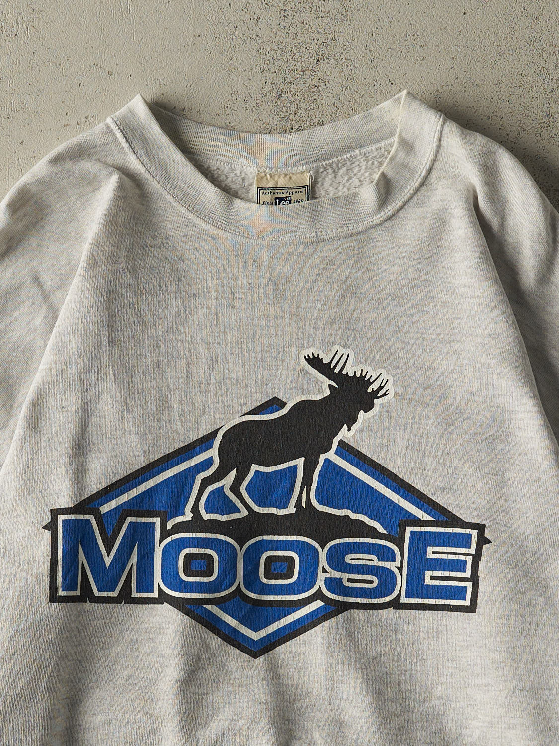 Vintage 90s Heather Grey Moose Crewneck (XL)