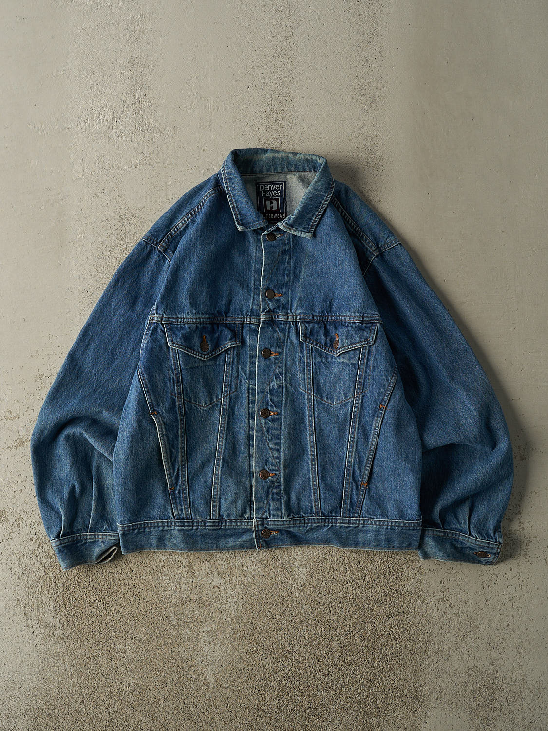 Vintage 90s Mid Wash Denver Hayes Denim Jacket (L/XL)