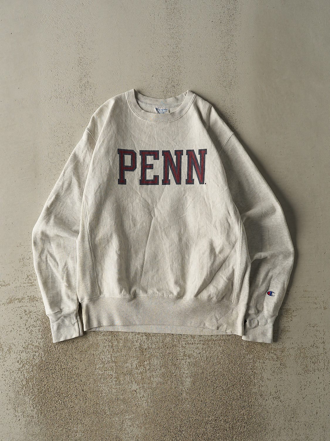 Vintage Y2K Heather Grey Penn Champion Reverse Weave Crewneck (M/L)