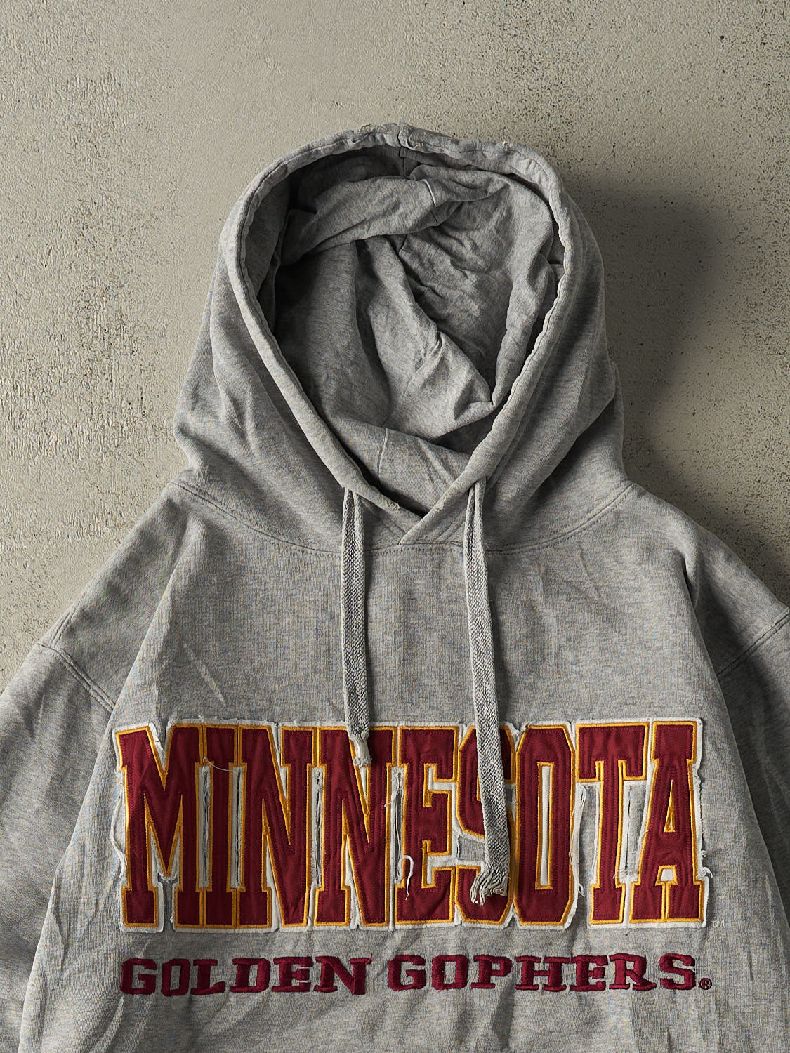 Vintage Y2K Grey University of Minnesota Golden Gophers Hoodie (M)