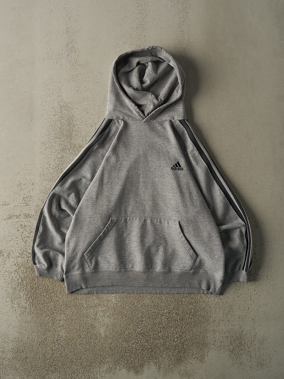 Vintage 90s Grey Adidas Embroidered Hoodie (L/XL)