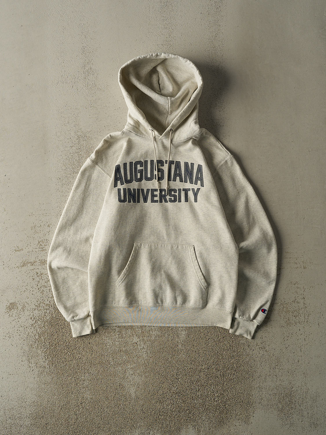 Vintage 90s Heather Grey Augustana University Champion Hoodie (M)