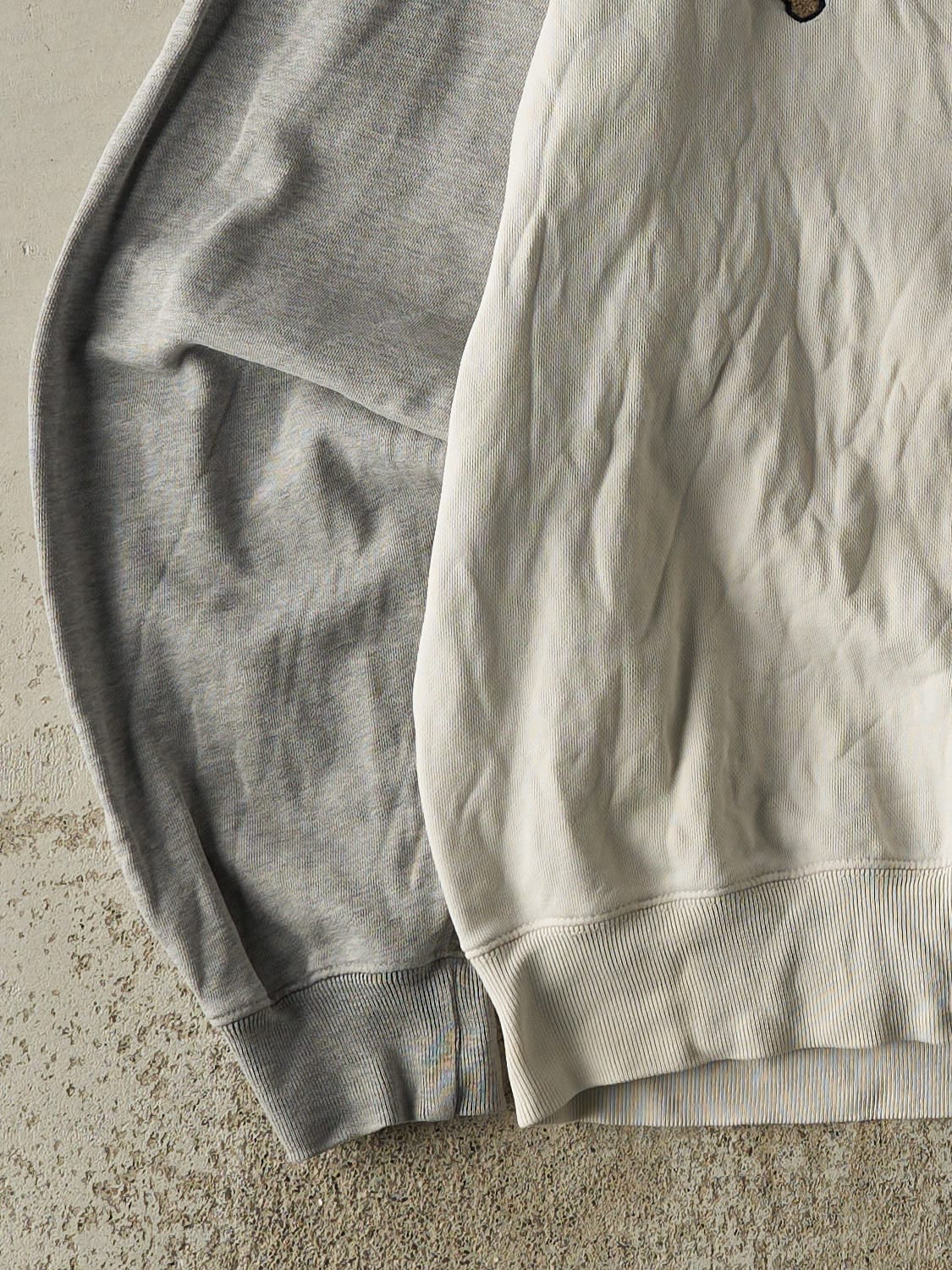 Vintage Y2K White & Grey Nautica Embroidered Crewneck (L/XL)