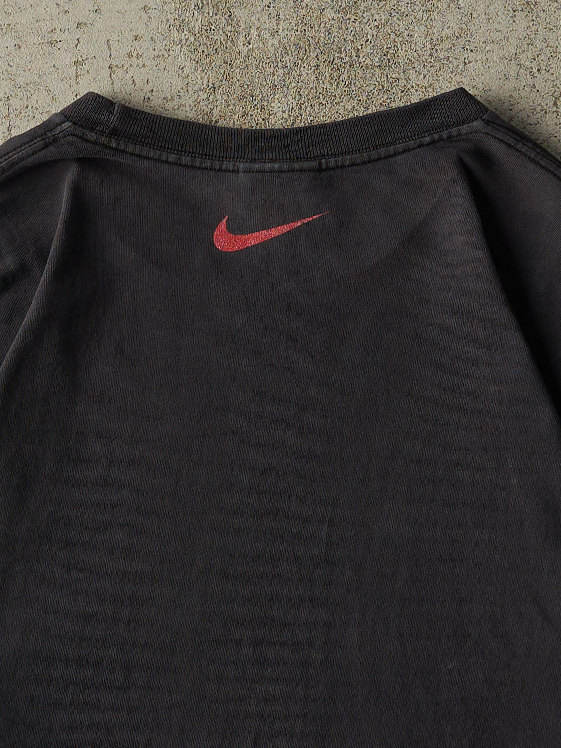 Vintage Y2K Faded Black Nike Logo Tee (XL)
