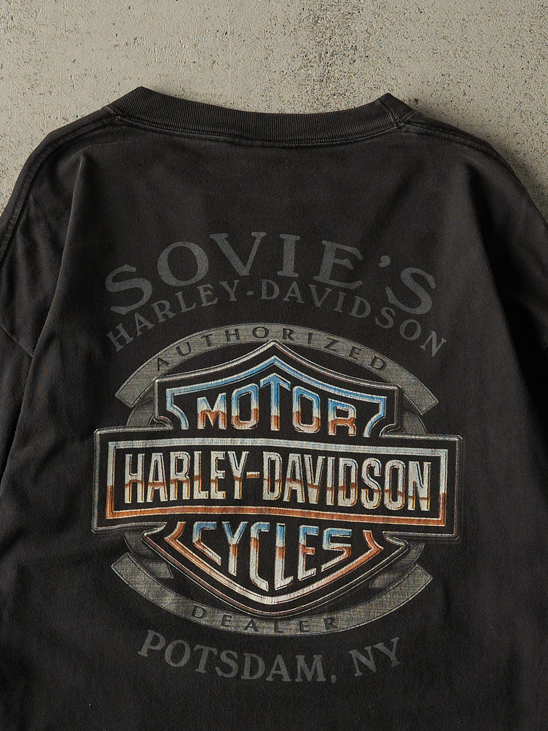 Vintage 03' Black Harley Davidson Potsdam NY Long Sleeve (M/L)