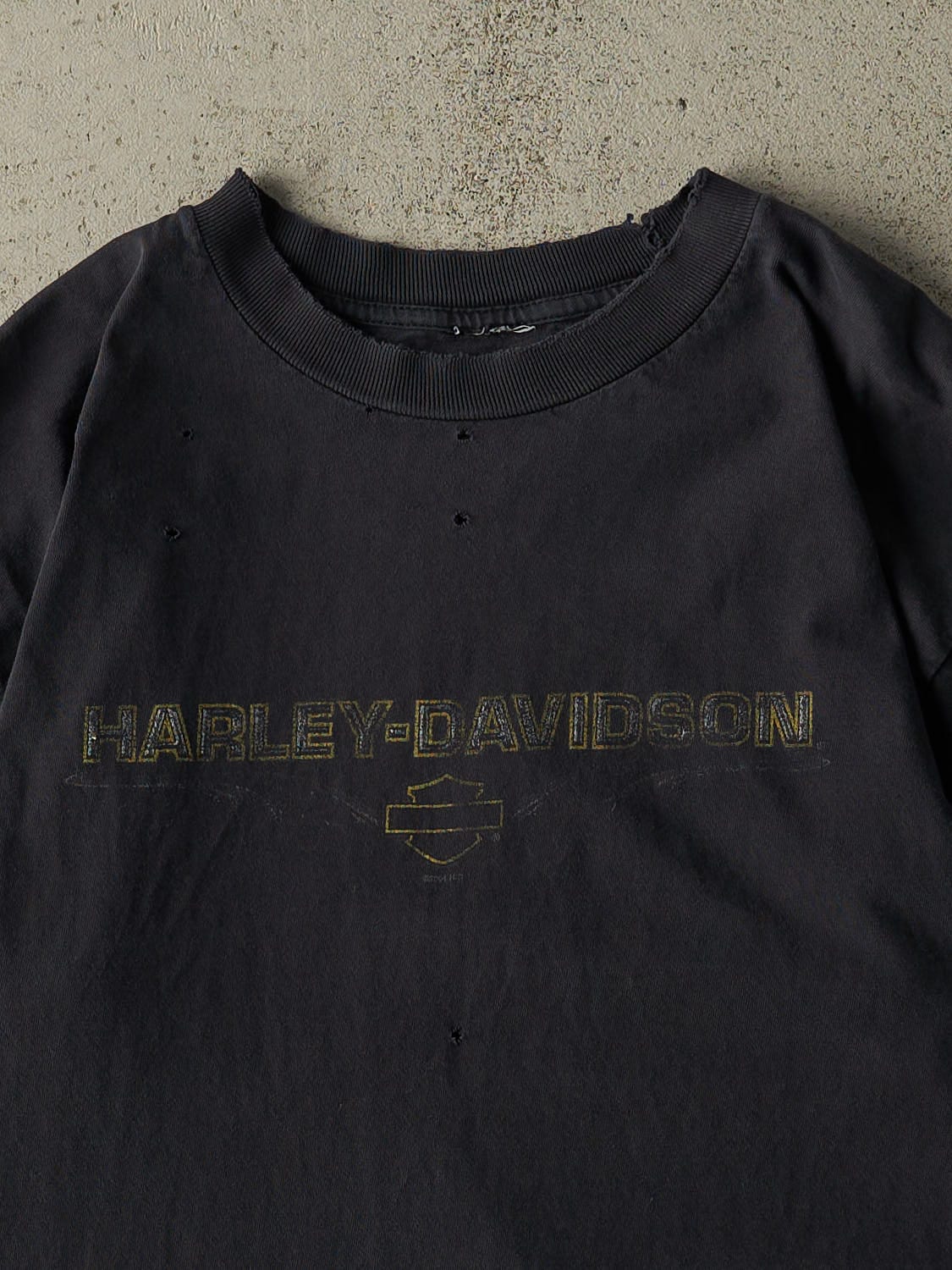 Vintage 04' Faded Black Harley Davidson Prince George BC Tee (M/L)