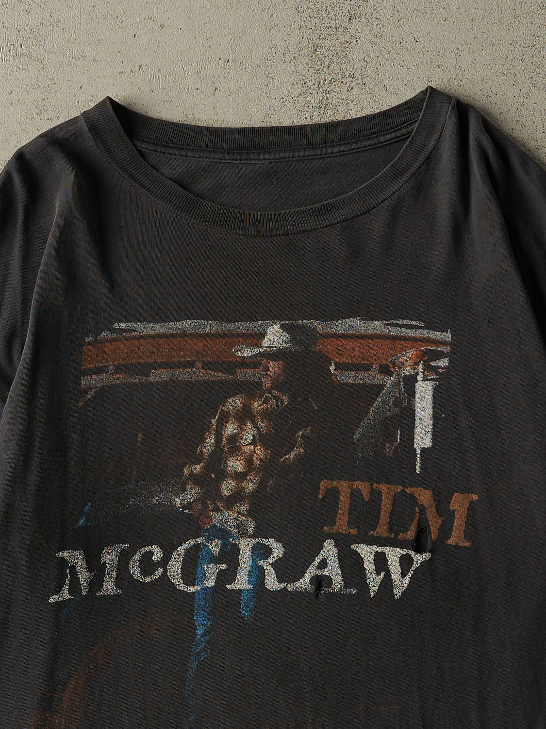 Vintage 95' Faded Black Tim McGraw All I Want Tee (XL)