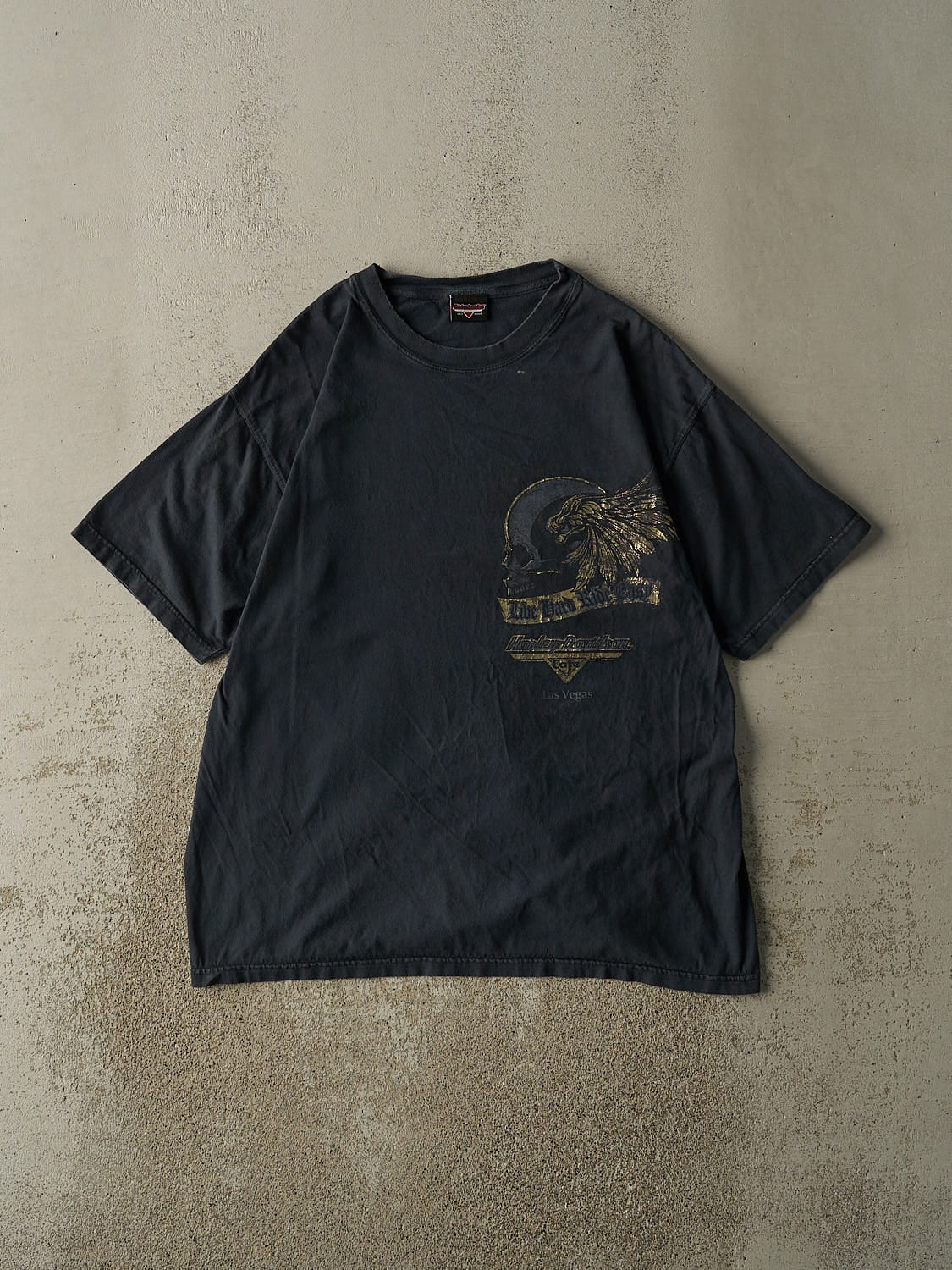 Vintage Y2K Navy Blue Harley Davidson Cafe Las Vegas Tee (XL)