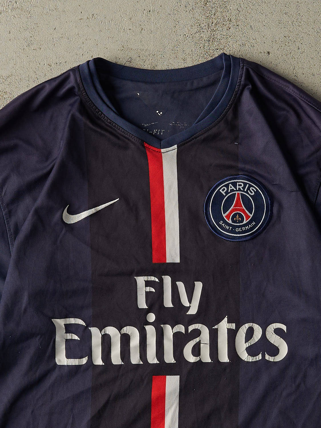 Vintage 14' Navy Blue Paris Saint-Germain Nike Jersey (L)