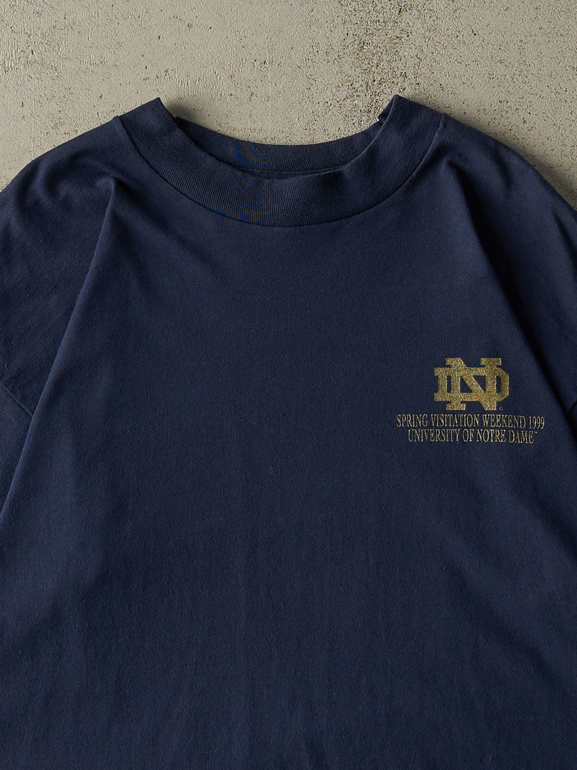 Vintage 99' Navy Blue University of Notre Dame Tee (L)