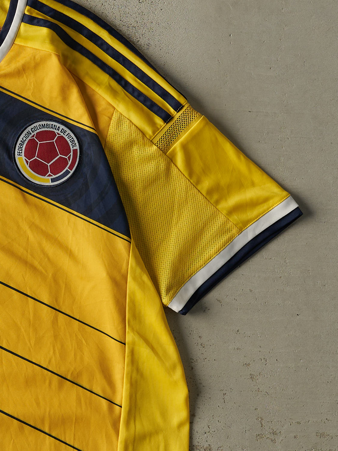 Vintage Y2K Yellow Columbia Adidas Soccer Jersey (L/XL)