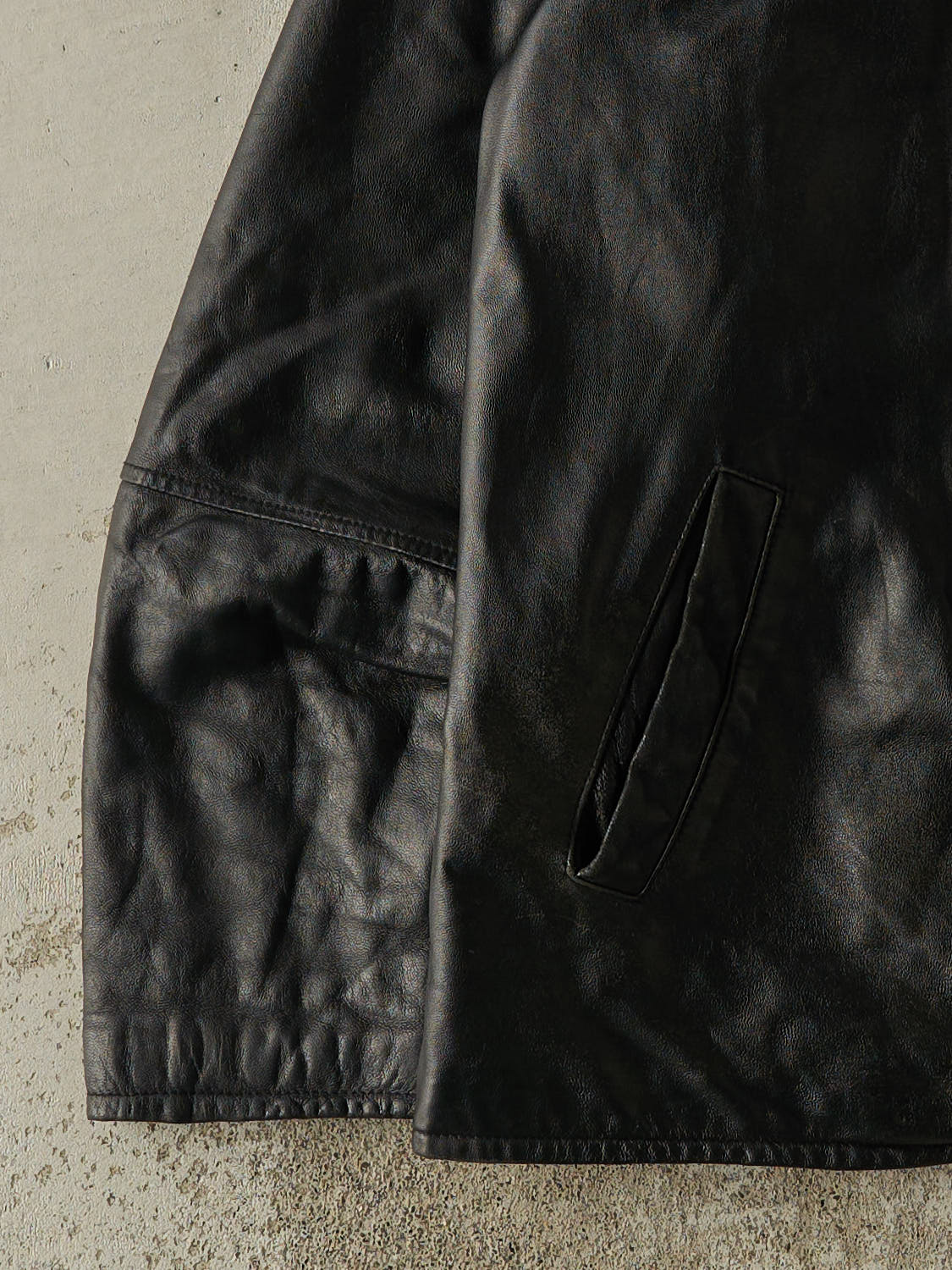 Vintage Y2K Black Soft Leather Jacket (L)