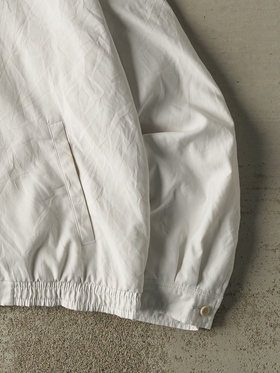 Vintage 90s White Polo Ralph Lauren Harrington Jacket (L/XL)