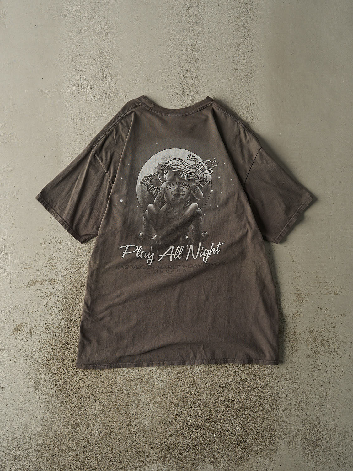 Vintage 14' Charcoal Grey Harley Davidson Las Vegas NV Tee (XL/XXL)