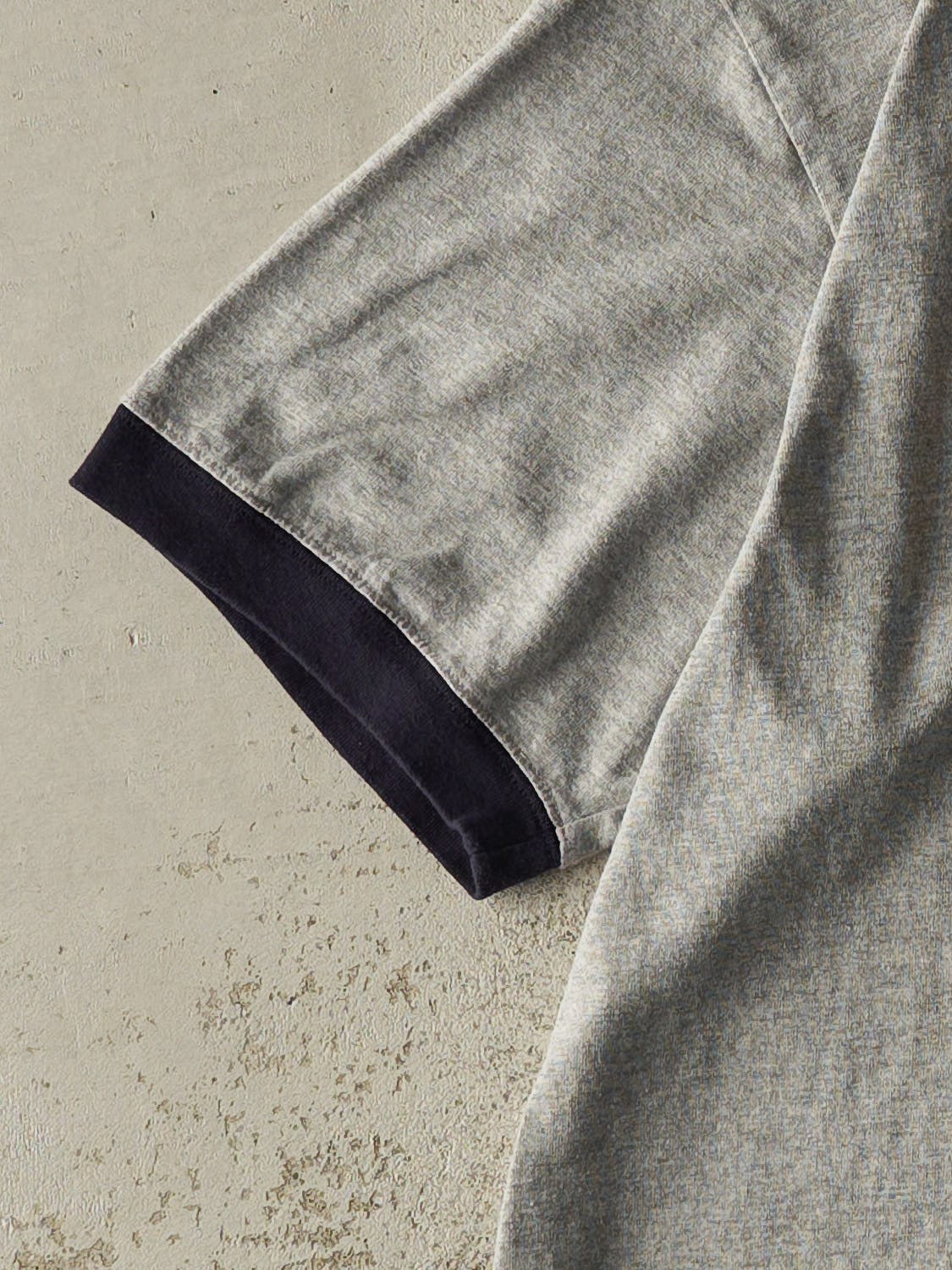 Vintage Y2K Grey & Navy Puma Logo Ringer Tee (L/XL)