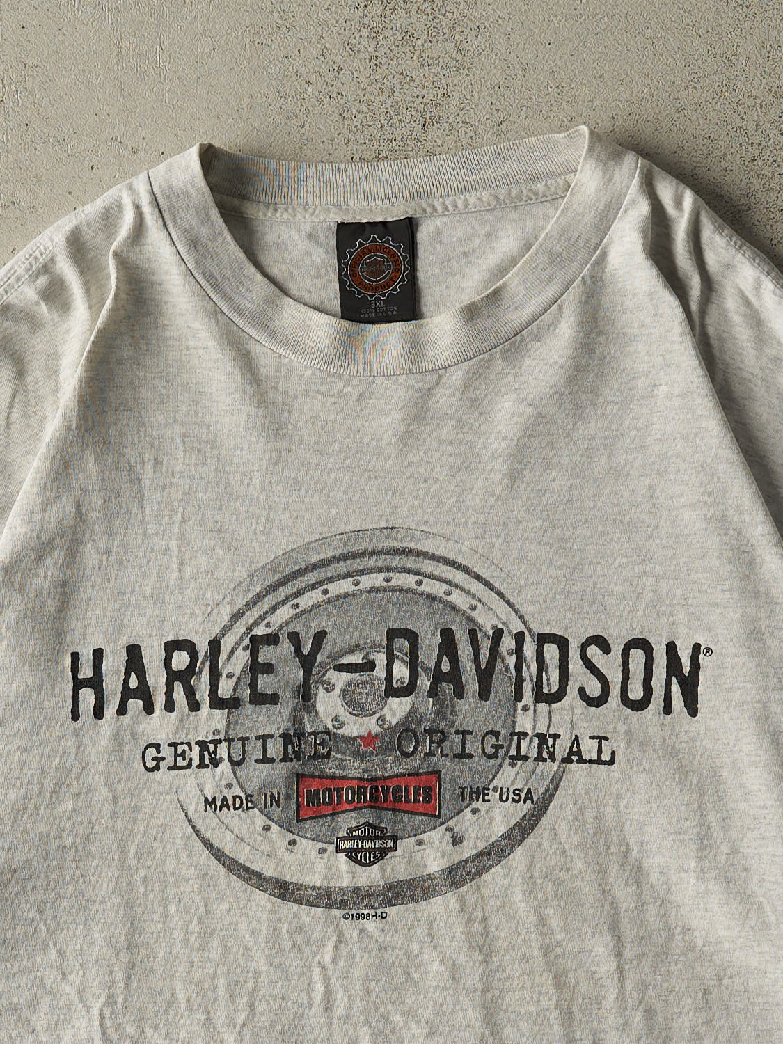 Vintage 98' Heather Grey Harley Davidson Tee (XL/XXL)