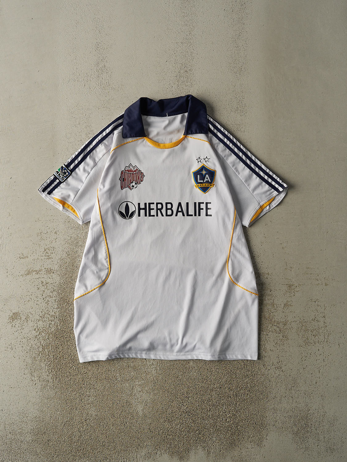 Vintage Y2K White LA Galaxy Soccer Jersey (L/XL)