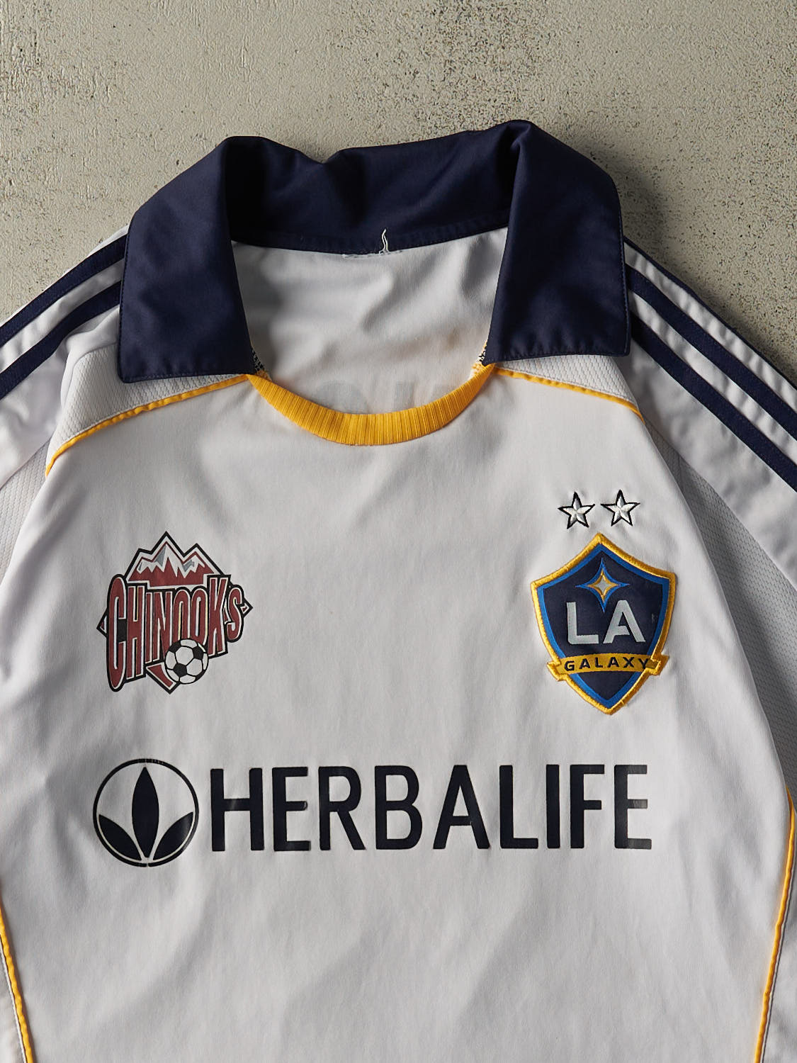 Vintage Y2K White LA Galaxy Soccer Jersey (L/XL)