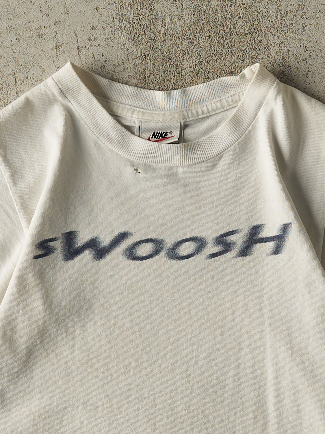 Vintage 90s White Nike Swoosh Baby Tee (XXS)
