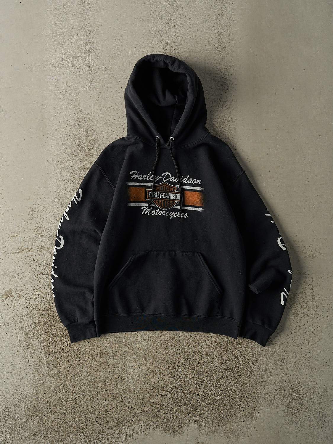 Vintage Y2K Black Harley Davidson Traverse City MI Hoodie (S/M)