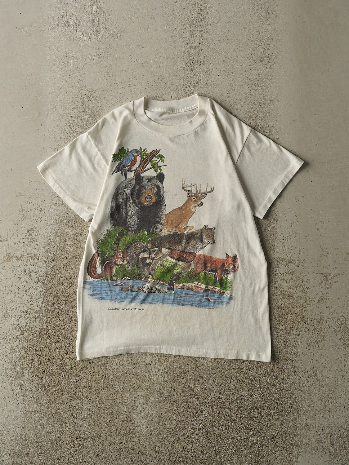 Vintage 89' White Canadian Wildlife Federation Tee (S/M)