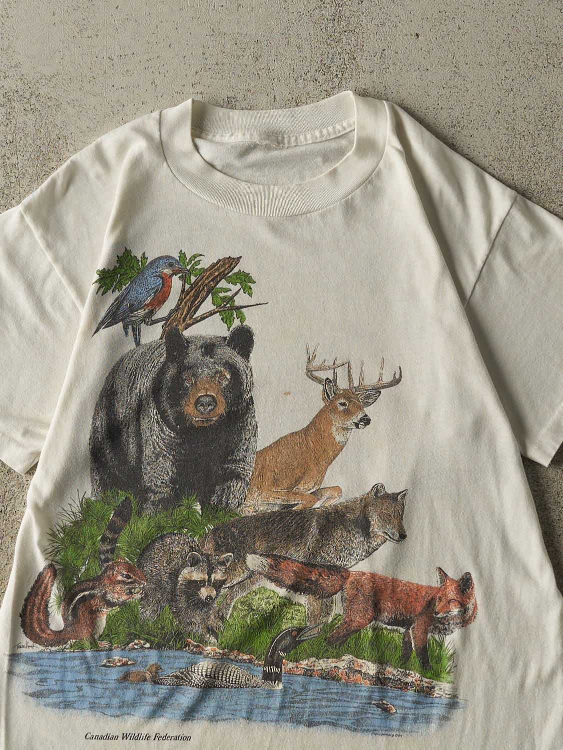 Vintage 89' White Canadian Wildlife Federation Tee (S/M)