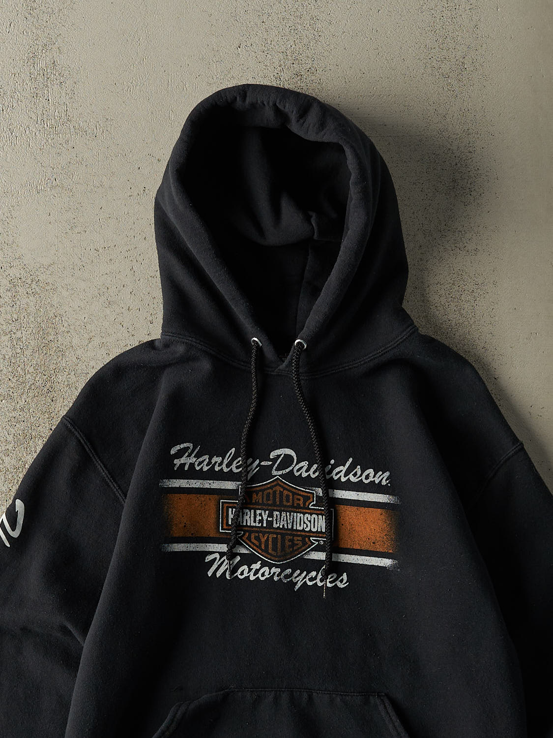 Vintage Y2K Black Harley Davidson Traverse City MI Hoodie (S/M)