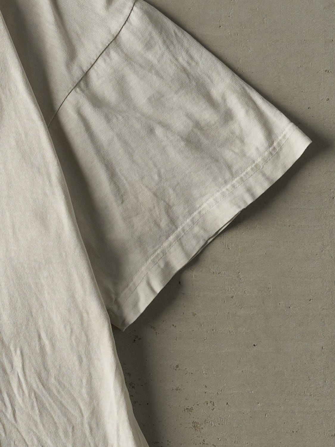 Vintage 90s White Nike Embroidered Swoosh Tee (L)