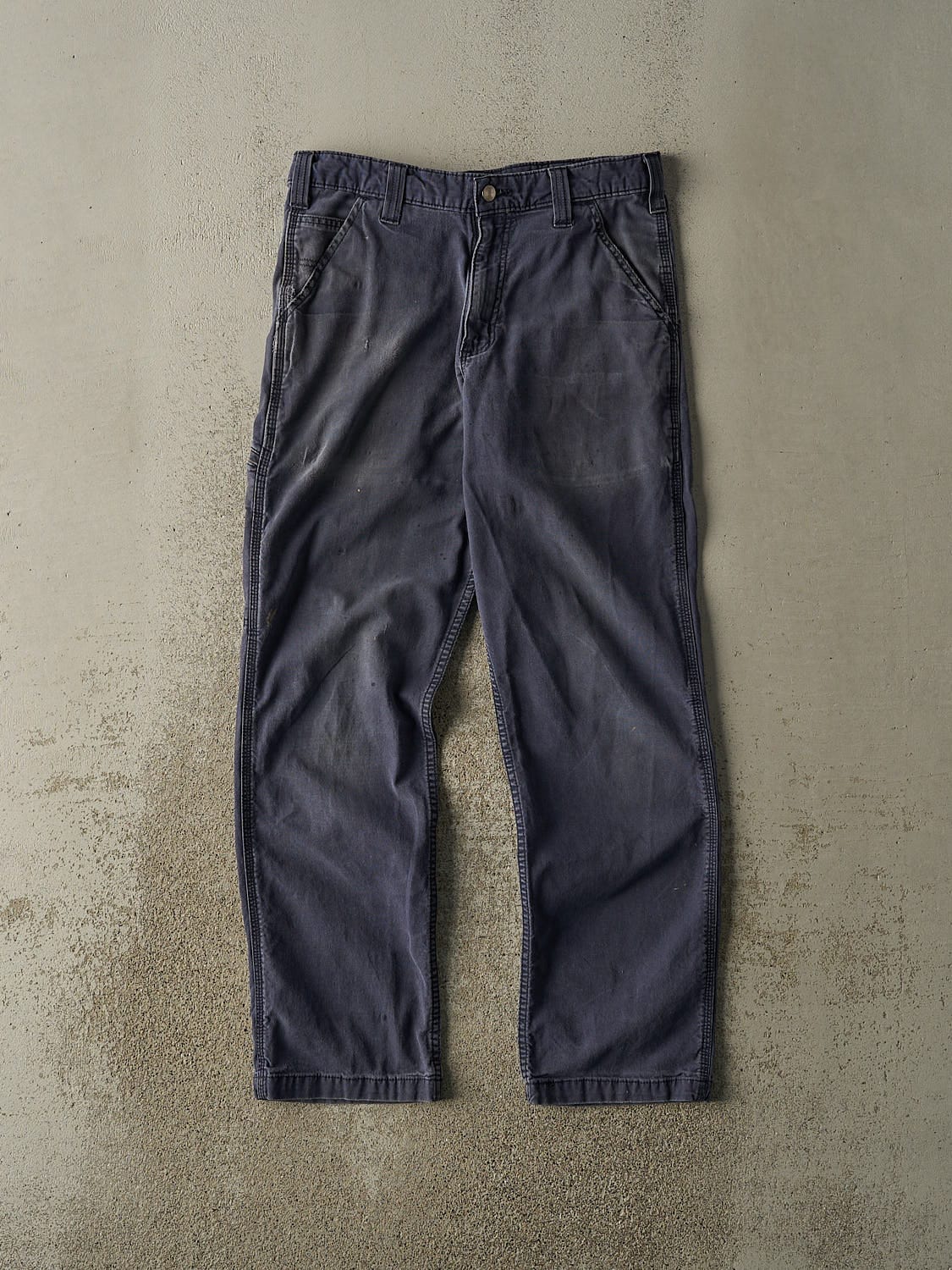 Vintage Y2K Sun Faded Navy Carhartt Work Pants (32x31.5)