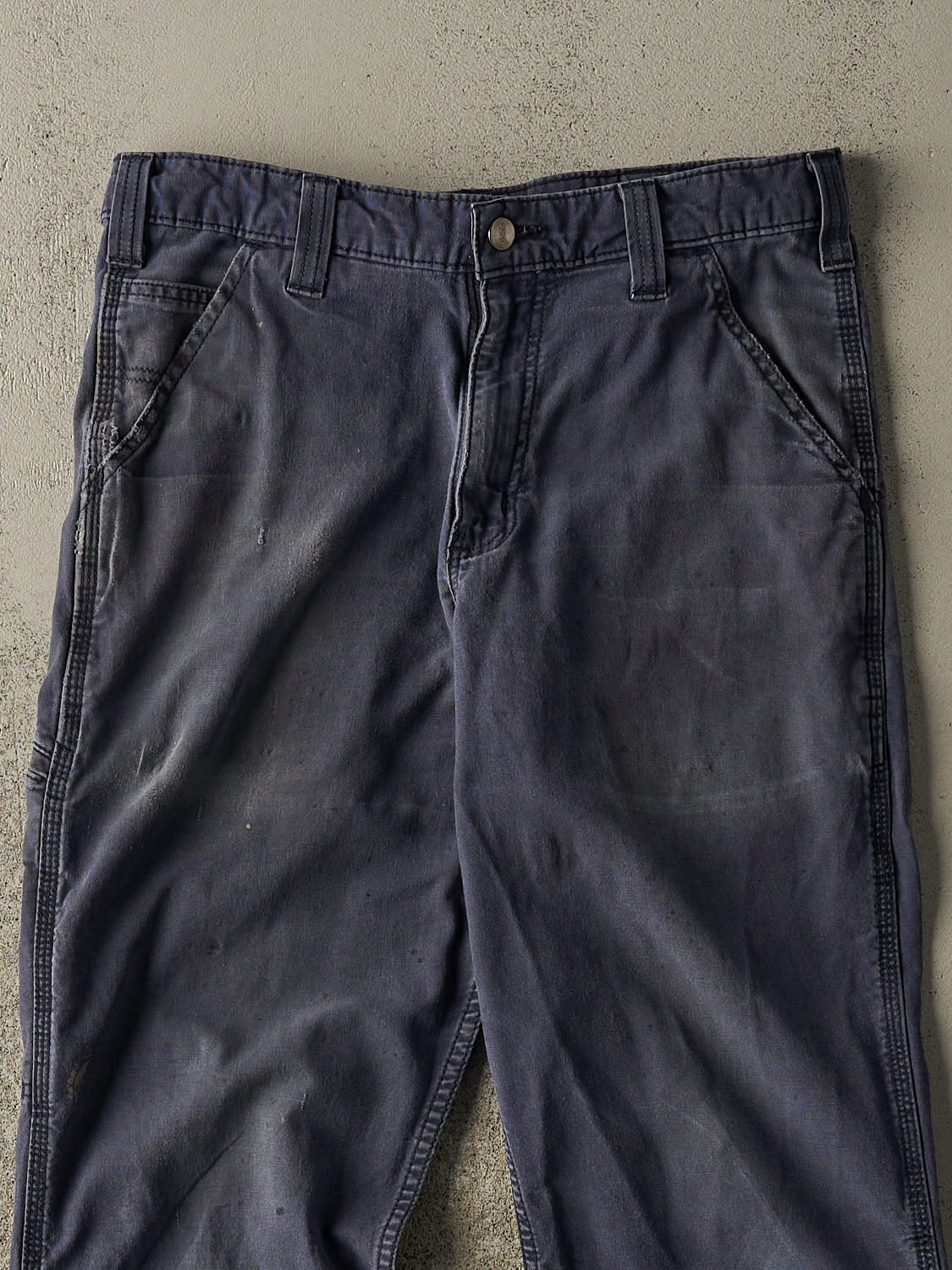 Vintage Y2K Sun Faded Navy Carhartt Work Pants (32x31.5)